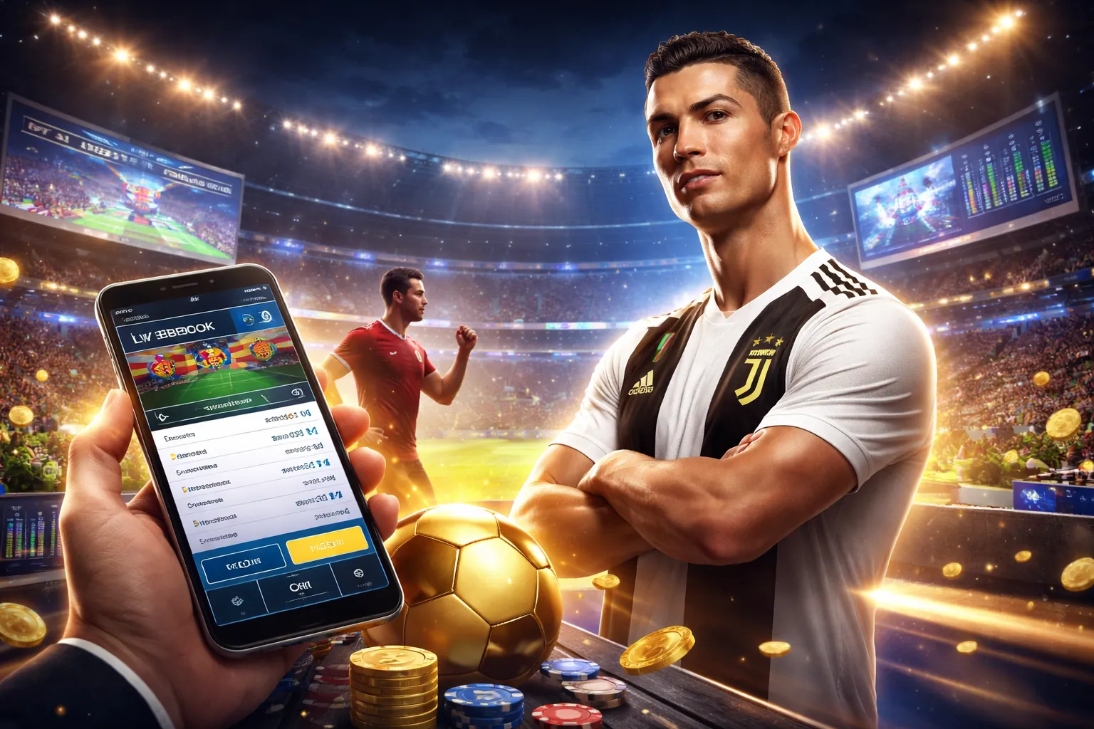 Giao diện ứng dụng Bet365 trên điện thoại di động